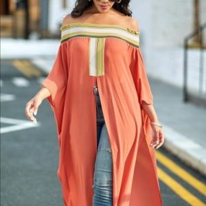 High Slit Off Shoulder Blouse